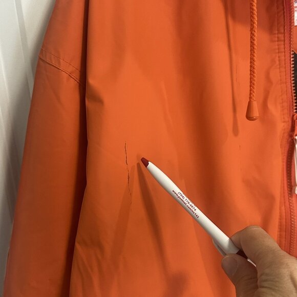 Clemson Men’s Jacket Hooded Fleece-Lined Wind Rain Coat Vinyl Tigers Orange XL - Picture 6 of 16